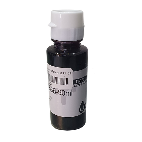 Botella de Tinta HP GT53 BK  90ml. Genérica